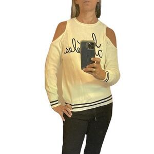 3/$25 FOREVER 21 Los Angeles Cold Shoulder Sweater.Sz M